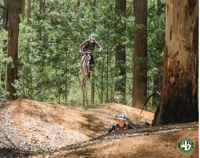 Riders on Pemberton jump